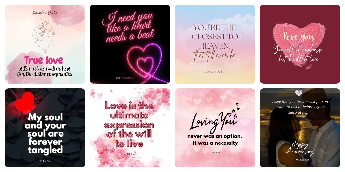 Romantic Quotes (Square) 1