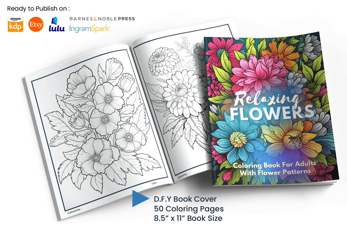 Flowers-MockupColoringBook