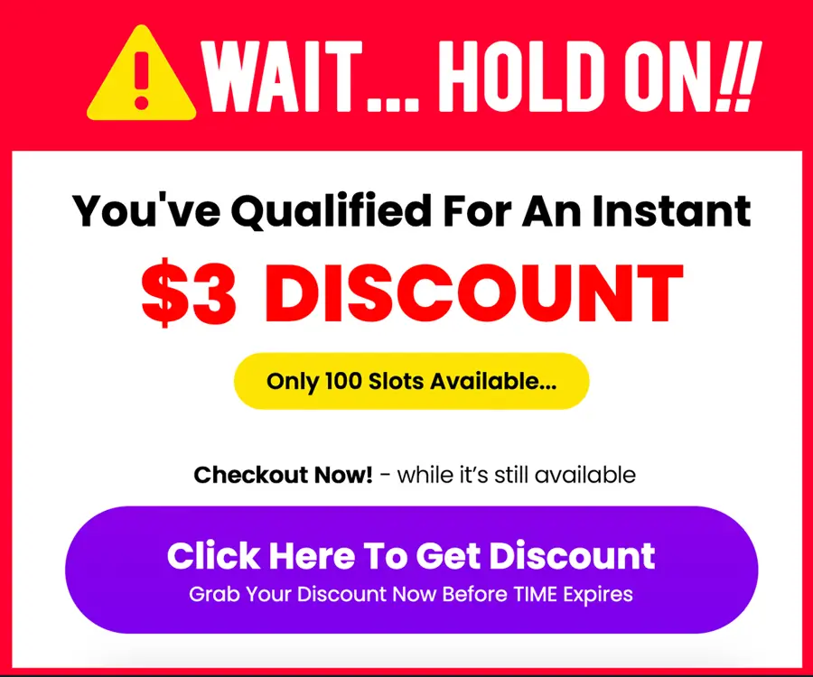 Exit Pop Up Offer
